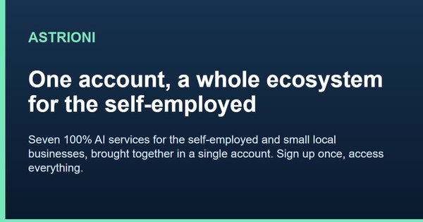 Astrioni: one account, a whole ecosystem for the self-employed